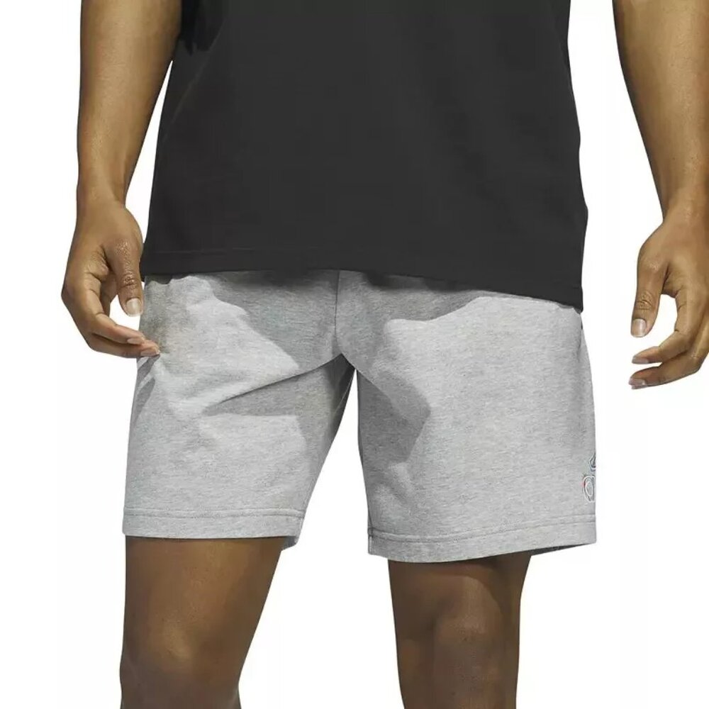 Adidas Men's Jersey Short Casual Flat Front Grey S B4HP